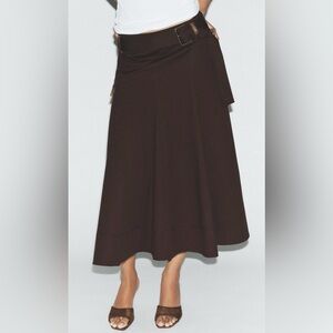 Classic A-Line Brown Women's Skirt Zara - size medium nwot